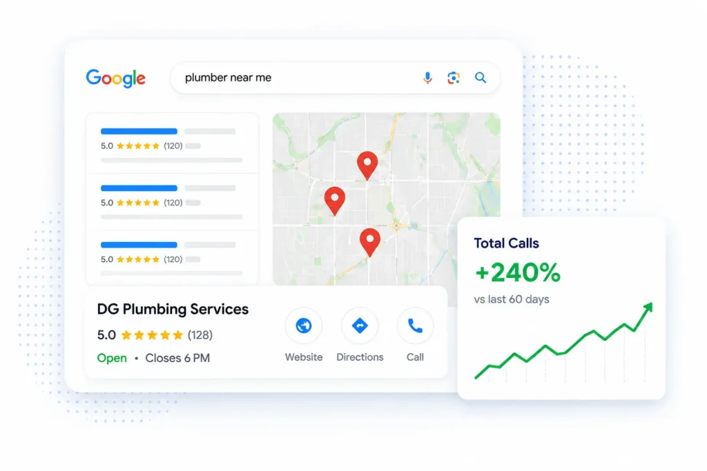 Picture showing local seo services results